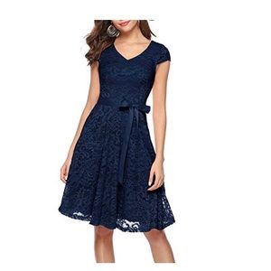 2X navy blue dress